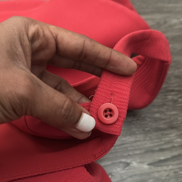 NWT C/MEO COLLECTIVE orange/red rust Ruffle One-Shoulder mini  fit and flare M - Picture 8 of 9